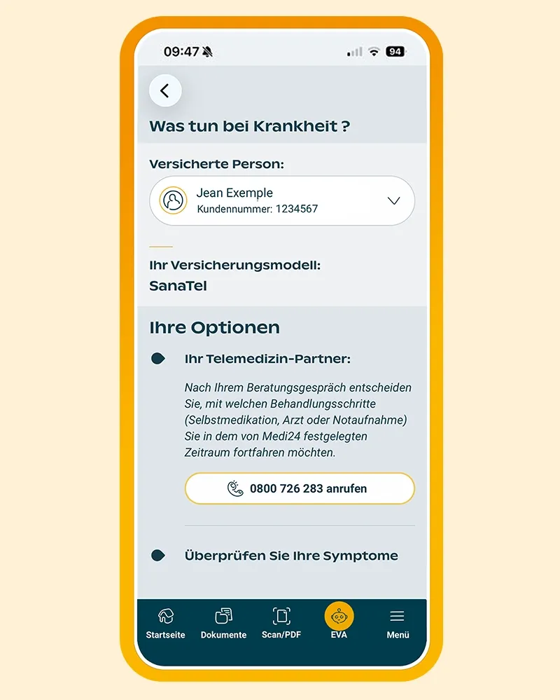 Aperçu application Espace client